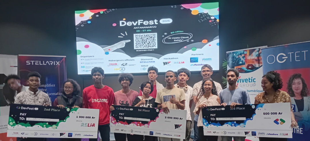 Vivetic Group participant au DevFest Antananarivo 2025, rendez-vous de la communauté tech à Madagascar.